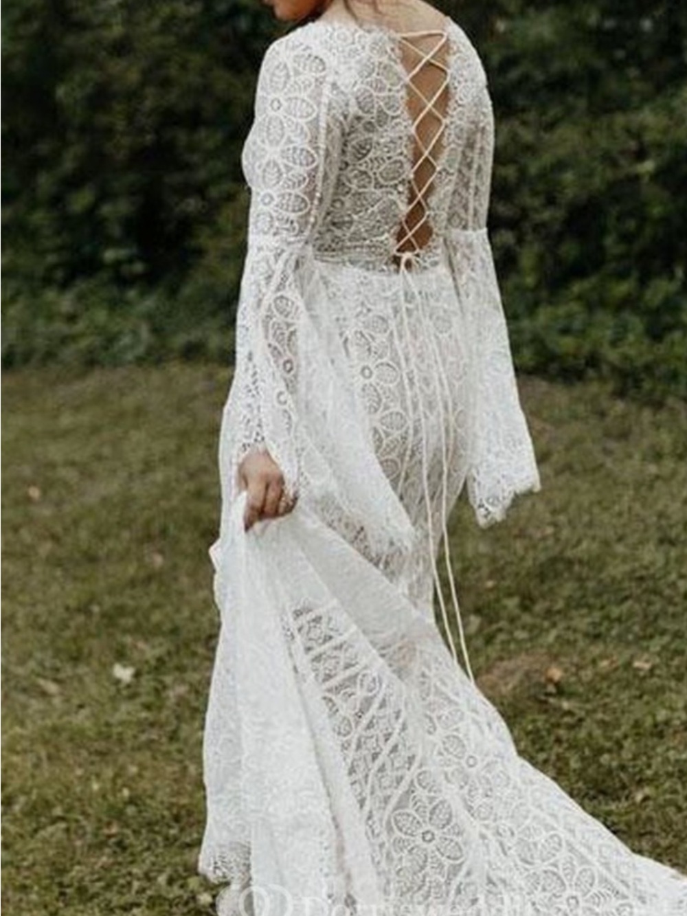 New with tags, boho lace wedding dress - Picture 2 of 15